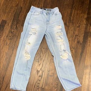 Hollister high rise mom jeans